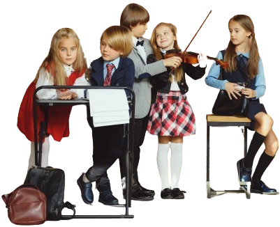 Kinder beim Geigenunterricht